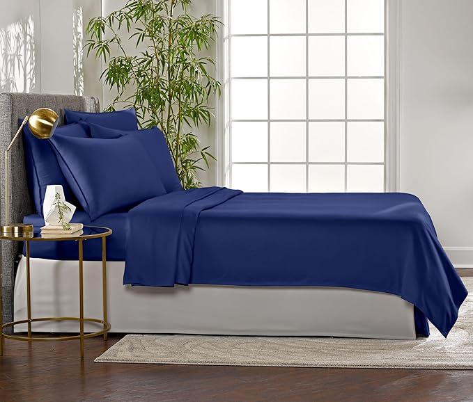 Pure Bamboo Twin Sheets, Genuine 100% Organic Viscose Derived from Bamboo Bed - Image 4