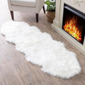 Walk on Me White Double Pelt Faux Fur Sheepskin Rug: Ultra Soft, Super Thick by WalkonMe