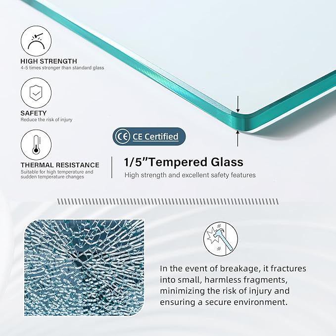 Goodyo 34” X 72” Shower Door Tempered Glass Framed Shower Screen Panel - Image 5