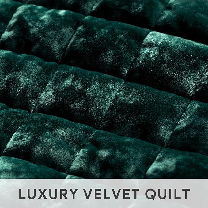 RECYCO Luxury Velvet Quilt Set King Size Bedding Sets, Ultra Soft Velvet - Image 5