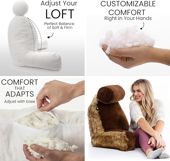 Husband Pillow Medium Limited Baby Brown Bear Fabulous Faux Fur Backrest - Image 2
