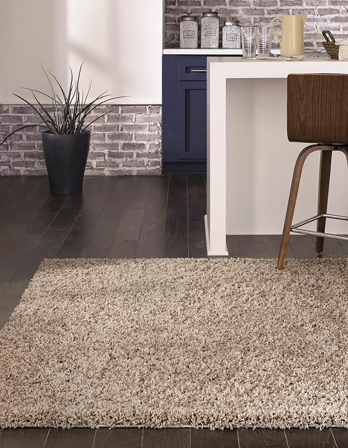 Unique Loom Solid Shag Collection Area Rug - Image 3