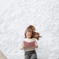 OLANLY White Round Rugs for Bedroom by OLANLY