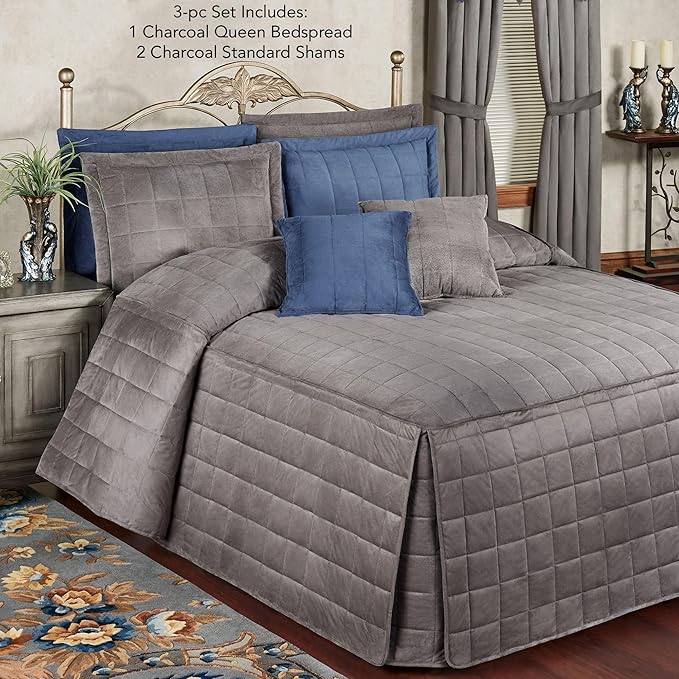 Touch of Class Camden Luxury Bedding | Neutral Charcoal Gray Color | Grande - Image 2