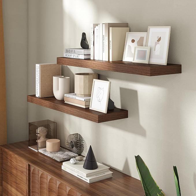 36 Inch Floating Shelves for Wall, 8 Inch Deep Floating Shelf for Storage & - Image 2