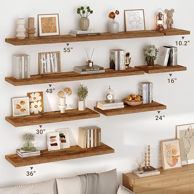 Vivelove 10 Inch Deep Floating Shelves 24 inch Long, 24 x 10 Wide Wall Shelves - Image 4