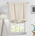 DriftAway Double Layer Linen Blackout Tie Up Curtains Thermal Insulated Fully by DriftAway