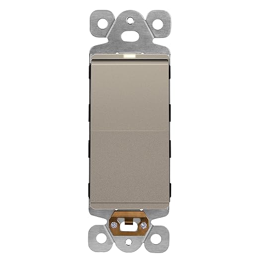 LIDER Minimalist Design Matte Finish Lighted Decorator Switch, Frameless Paddle by LIDER