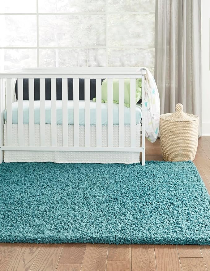 Unique Loom Solid Shag Collection Area Rug - Image 3