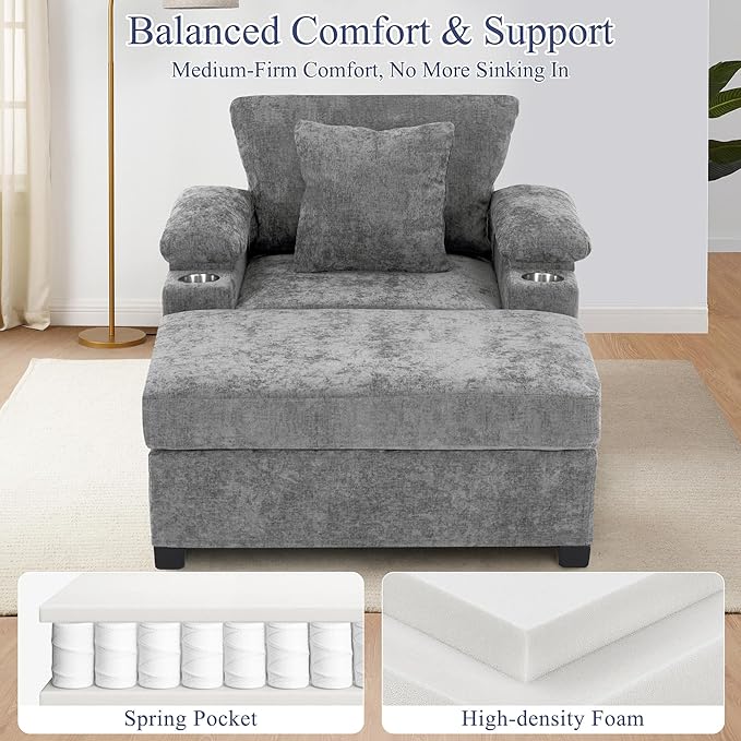 SUNWAVE 58" Chaise Lounge Chair - Image 6