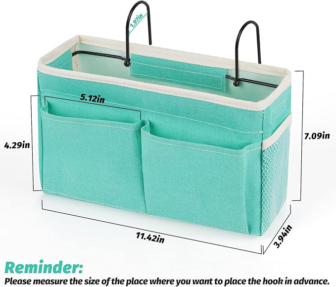 Retyion Bedside Caddy Bedside Storage Organizer Hanging Bunk Bed Dorm Room - Image 2
