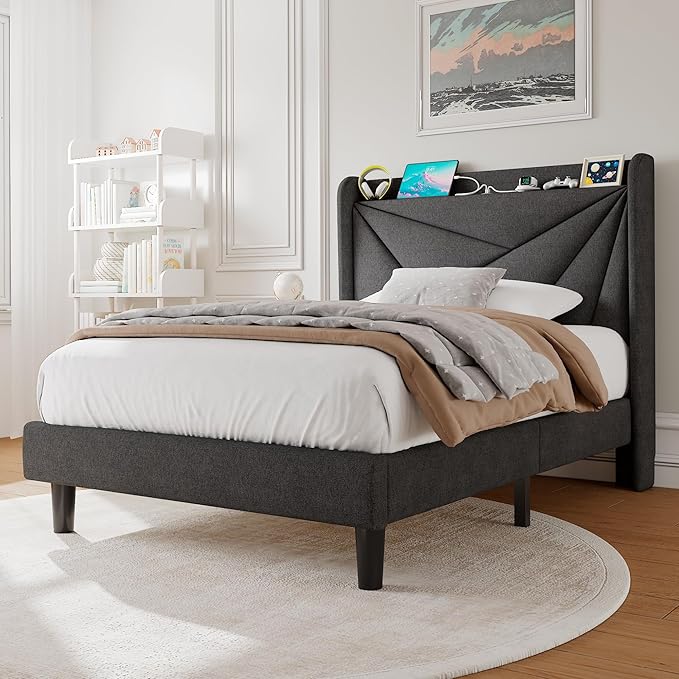 Twin Size Upholstered Bed Frame - Image 3