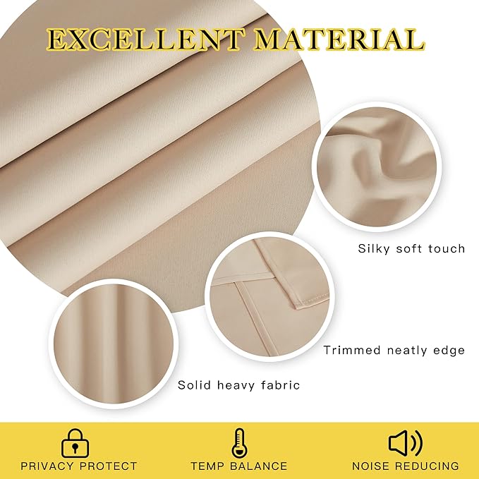NICETOWN Room Darkening Extra Wide 102 inch Curtain, Grommet Thermal Curtain - Image 5