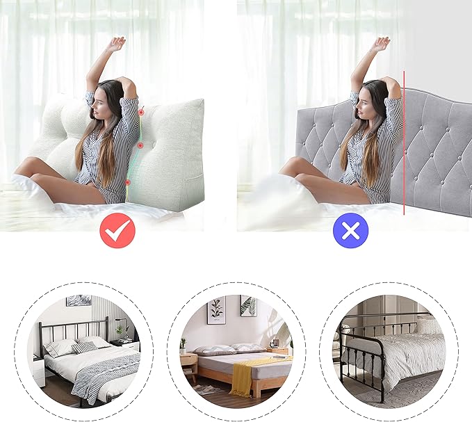 homecozy Wedge Headboard Pillow Dorm Room Reading Pillow Back Support - Image 6