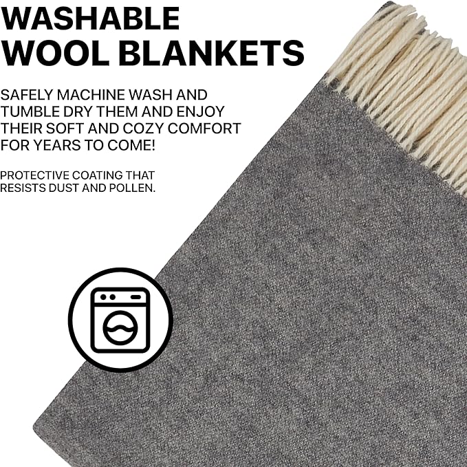 | Wool Blanket/Throw | 100% New Zealand Wool | Perfect - Image 7