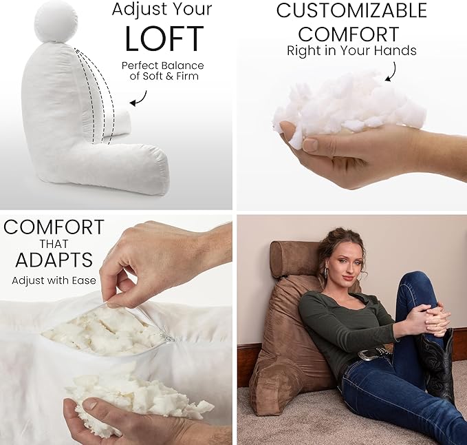 Husband Pillow XXL Aspen Edition, Adult Reading Sit Up Bed Rest Pillow - Image 2