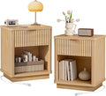 LYNCOHOME Fluted Nightstand Set of 2 by LYNCOHOME