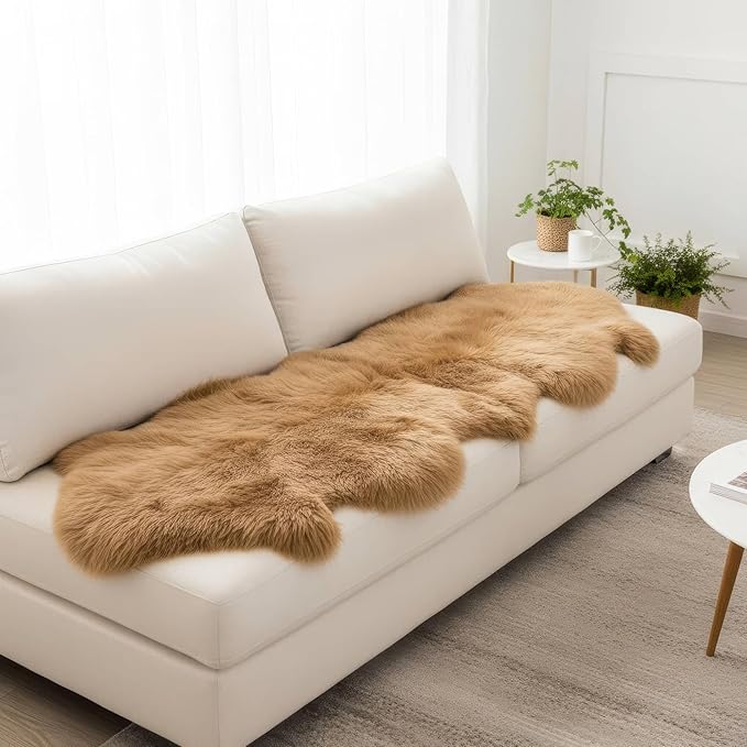 Long 2x6 Sheespkin Rug Runner - Image 7