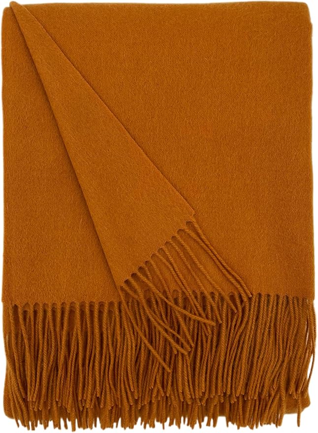 Alashan Cashmere Blend Ripple Finish Woven Throw by Alashan