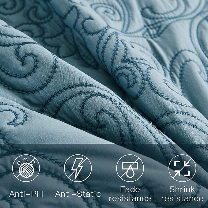 CHIXIN Oversized Bedspread Coverlet Set King Size - Image 7