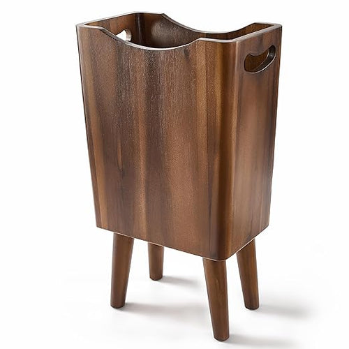 2 Gallons Wooden Trash Can 4 Legs by TIDITA