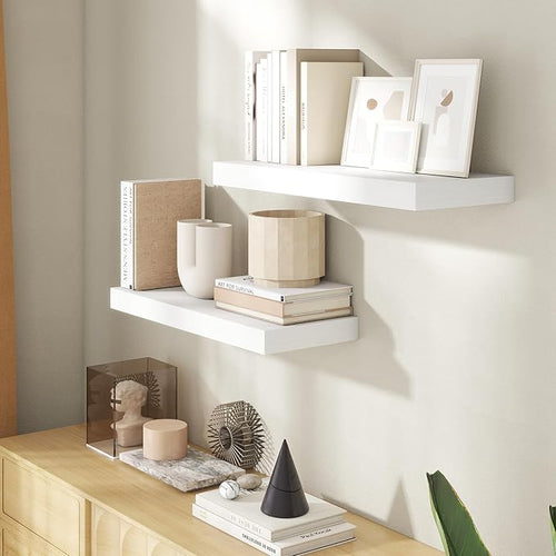 24 Inch Floating Shelves for Wall, 8 Inch Deep Floating Shelf for Storage & - Image 2