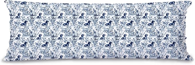 Chinoiserie Dachshund 20x54inch Body Pillows Decorations Covers by Unknown
