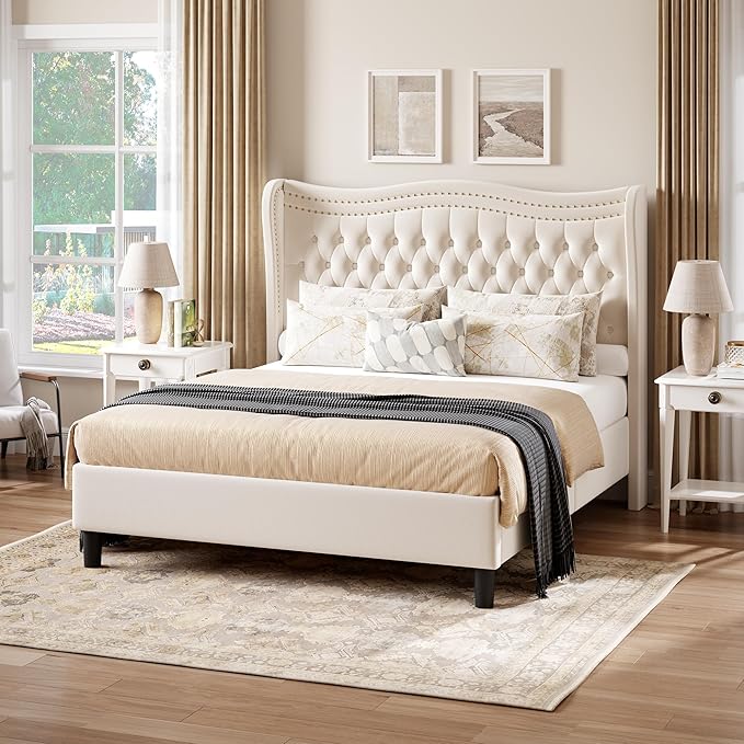 Upholstered Full Size Bed Frame - Image 3