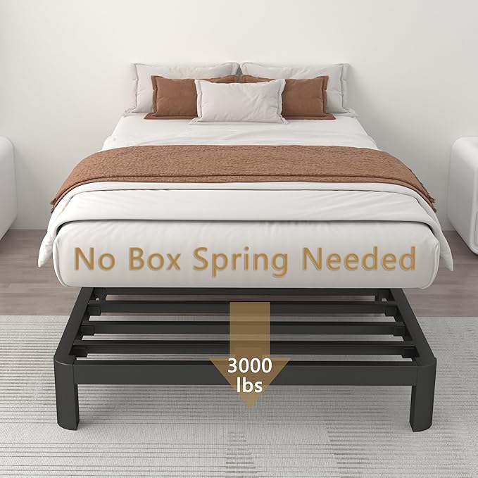 ITIMIDI 10 Inch Twin Size Bed Frames, Platform Bed - Image 3