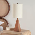 Nourison Home 21" Copper Finish Wood Triangle Table Lamp by NourisonHome