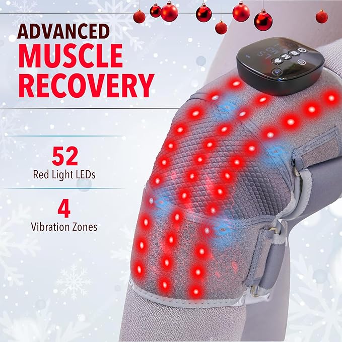 FORTHiQ RED+ Knee Brace with Heat and Red Light Therapy, Knee Massager with 5 - Image 4