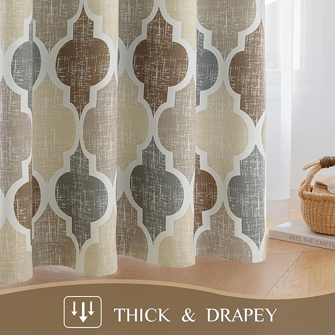 Beauoop 100% Blackout Curtains 90 Inches Long 2 Panels - Image 4