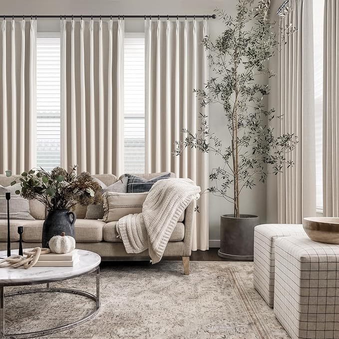 Topfinel 90 Inches Long Full Blackout Linen Curtains - Image 6