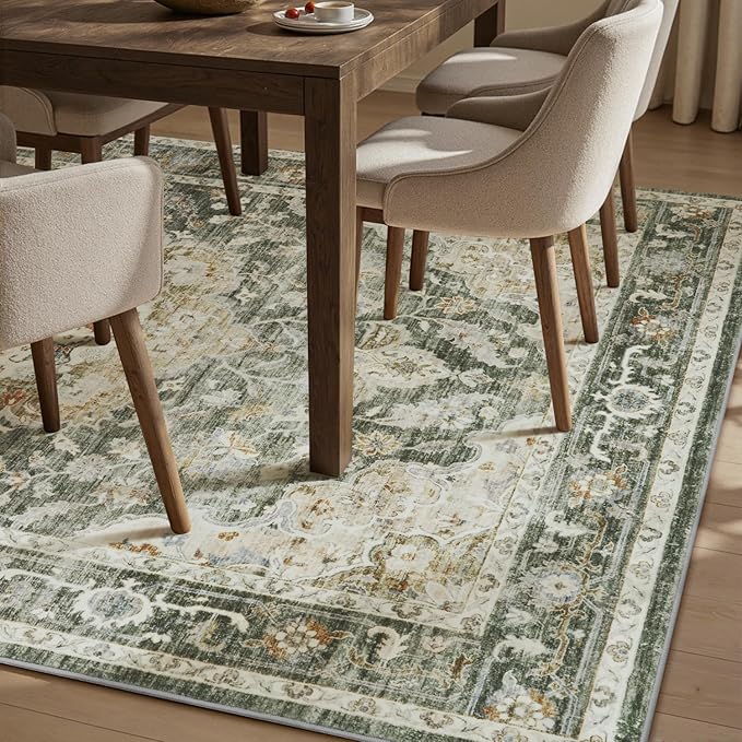 PADOOR 9X12 Area Rug, Rugs for Living Room, Soft Olive Rugs for Bedroom - Image 5