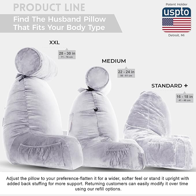 Husband Pillow XXL – Reading Pillow Bed Chair - Image 4
