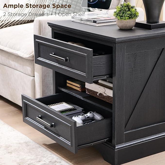 ACCOHOHO 24" Farmhouse Nightstand - Image 4