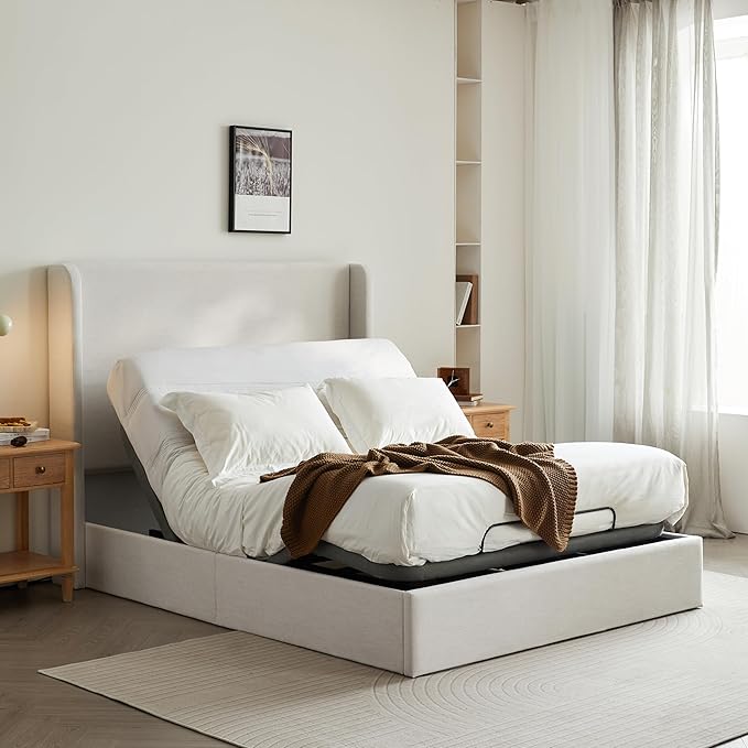 Queen Size Adjustable Bed Frame Base, Caron Electric Bed Base - Image 9