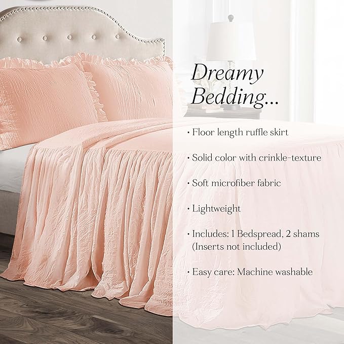 Lush Decor Ruffle Skirt Bedspread Set - Image 6