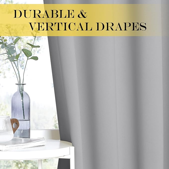 NICETOWN Blackout Long Window Curtain 90 inch Length - Image 6