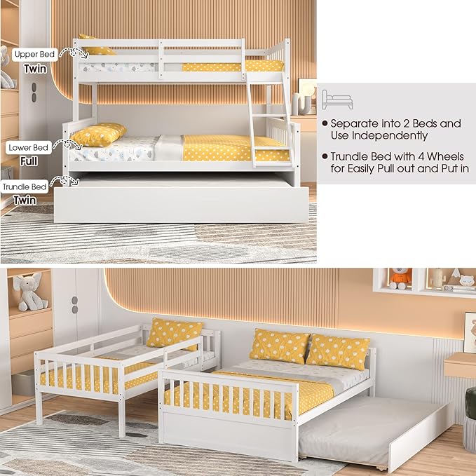 Giantex Twin Over Full Bunk Bed - Image 6
