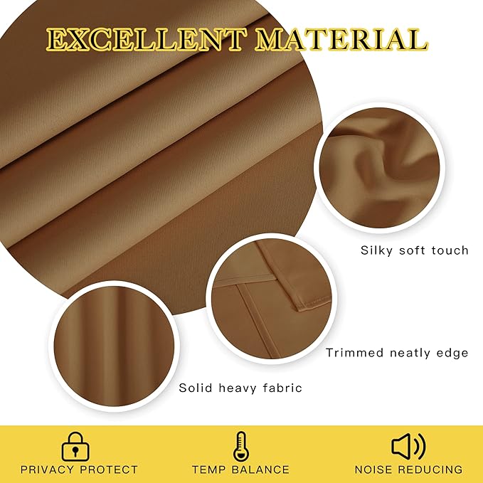 NICETOWN Blackout Curtain Drape 72 inch Long - Image 2