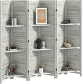 HOMCOM Room Divider, 6 Panel 67" Tall Wood Privacy Screen by HOMCOM