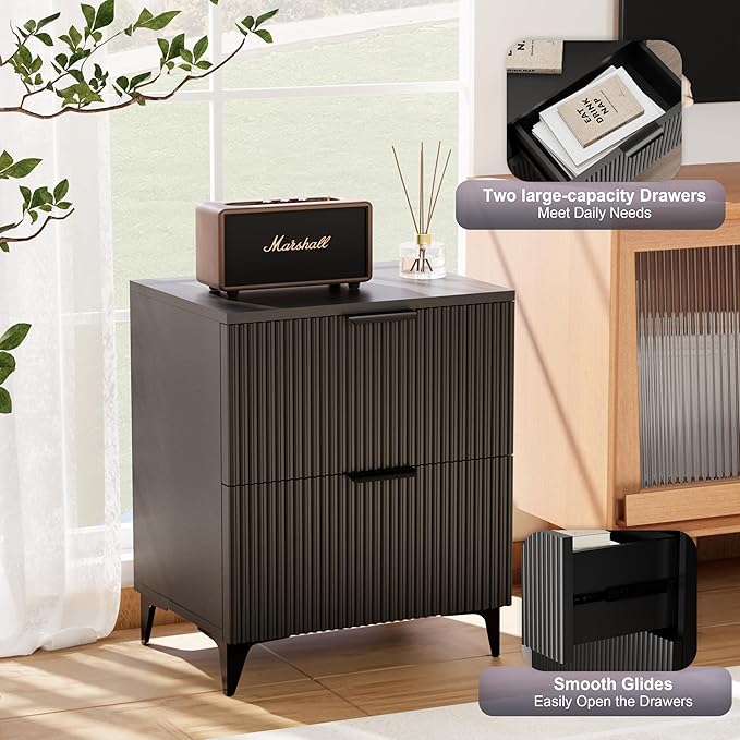 Royal Windsor Small Fluted Nightstand Set of 2 - Image 6