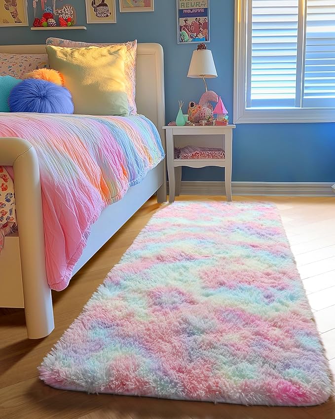 PAGISOFE Machine Washable Rainbow Runner Rugs - Image 3