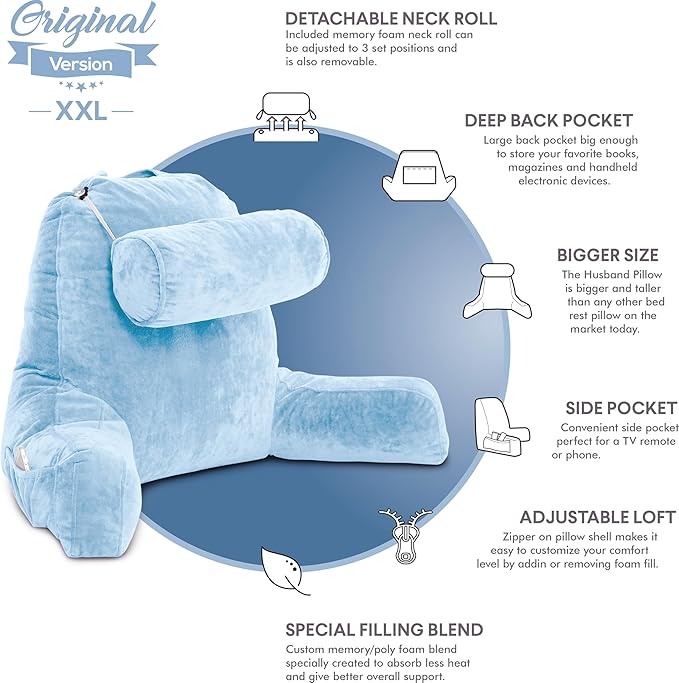 Husband Pillow XXL – Reading Pillow Bed Chair - Image 5