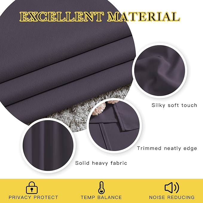 NICETOWN Room Darkening Window Curtains 90 inch Length - Image 3