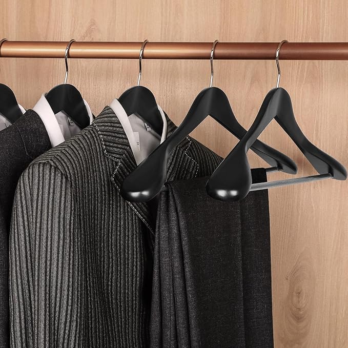 TOPIA HANGER Wide Shoulder Wooden Hangers, Suit Hangers - Image 5