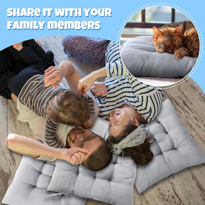 Geetery 12 Pcs Floor Pillows for Classroom Bulk Square Seating Cushions for - Image 7