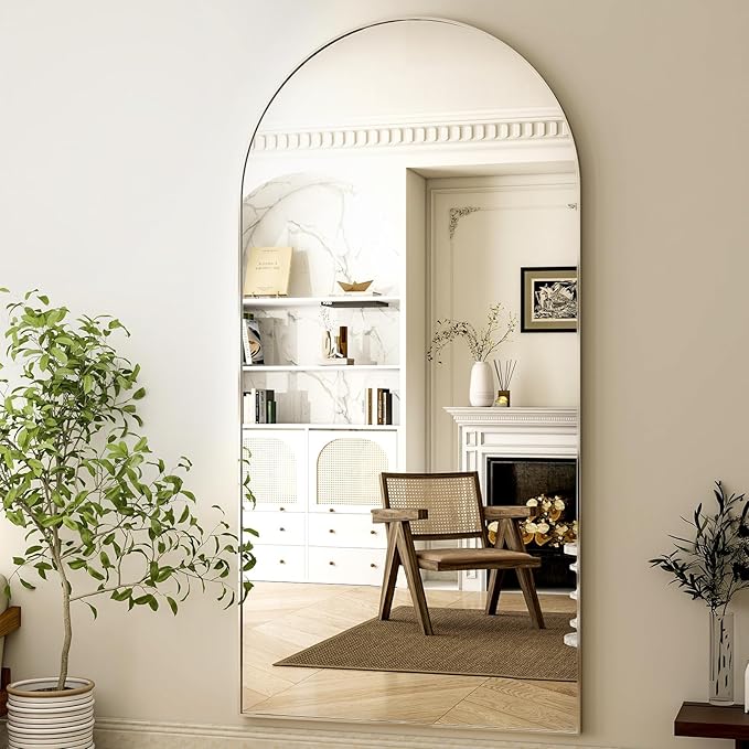 HARRITPURE 76"x34" Silver Full Length Mirror Arch Floor Mirrors - Image 2