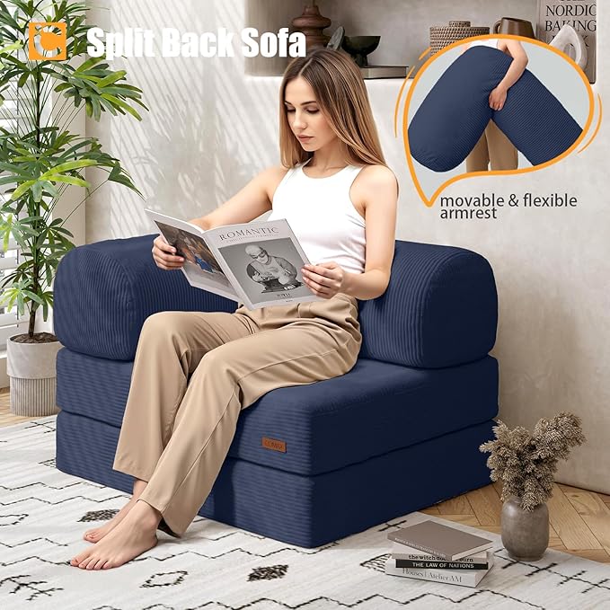 COMAX Folding Sofa Bed, Fold Out Chair Bed, Foldable Sofa, Convertible Sleeper - Image 4